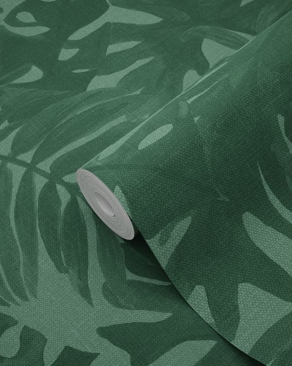 ESTAhome tapet tropiska blad smaragdgrönt - 138991 - 0,53 x 10,05 m
