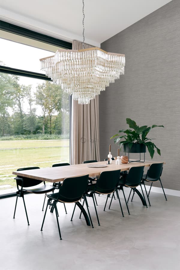 Origin Wallcoverings tapet grove retro naturstenblokke i halvstensforbandt mulvarpegråt 53 cm x 10,05 m