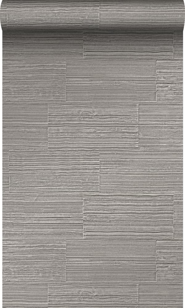 Origin Wallcoverings tapet grove retro naturstenblokke i halvstensforbandt mulvarpegråt 53 cm x 10,05 m