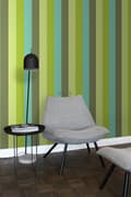 Miniatyrbild 3 av 8: ESTAhome tapet ränder turkost och limegrönt 53 cm x 10,05 m