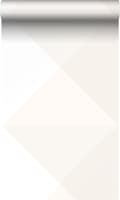 Miniatyrbild 1 av 8: Origin Wallcoverings tapet stora trianglar ljust krämfärgat och matt vitt 53 cm x 10,05 m