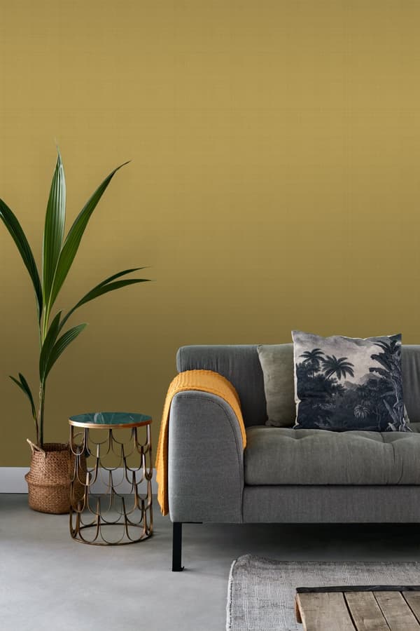 ESTAhome tapet enfärgad linnestruktur ockra 0,53 x 10,05 m