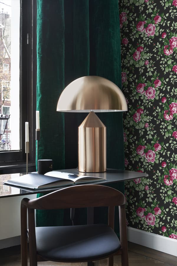 Origin Wallcoverings tapet rosor svart och rosa 53 cm x 10,05 m
