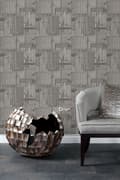 Miniatyrbillede 6 af 8: Origin Wallcoverings tapet industrielle korrugerede metalplader 3D mørkegråt 53 cm x 10,05 m