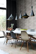 Miniatyrbillede 2 af 8: Origin Wallcoverings tapet industrielle korrugerede metalplader 3D mørkegråt 53 cm x 10,05 m