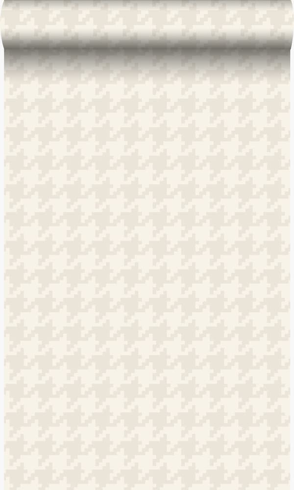 Origin Wallcoverings tapet hundetandsmotiv hvidt og sølv 53 cm x 10,05 m