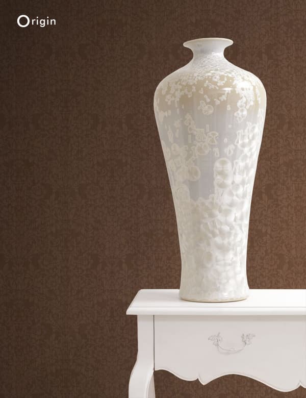 Origin Wallcoverings tapet ornament brunt och guldglänsande 53 cm x 10,05 m