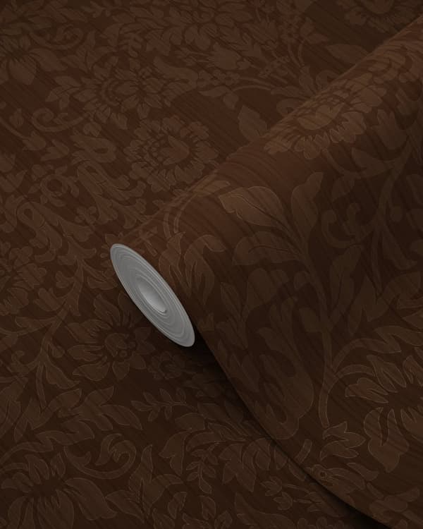Origin Wallcoverings tapet ornament brunt och guldglänsande 53 cm x 10,05 m