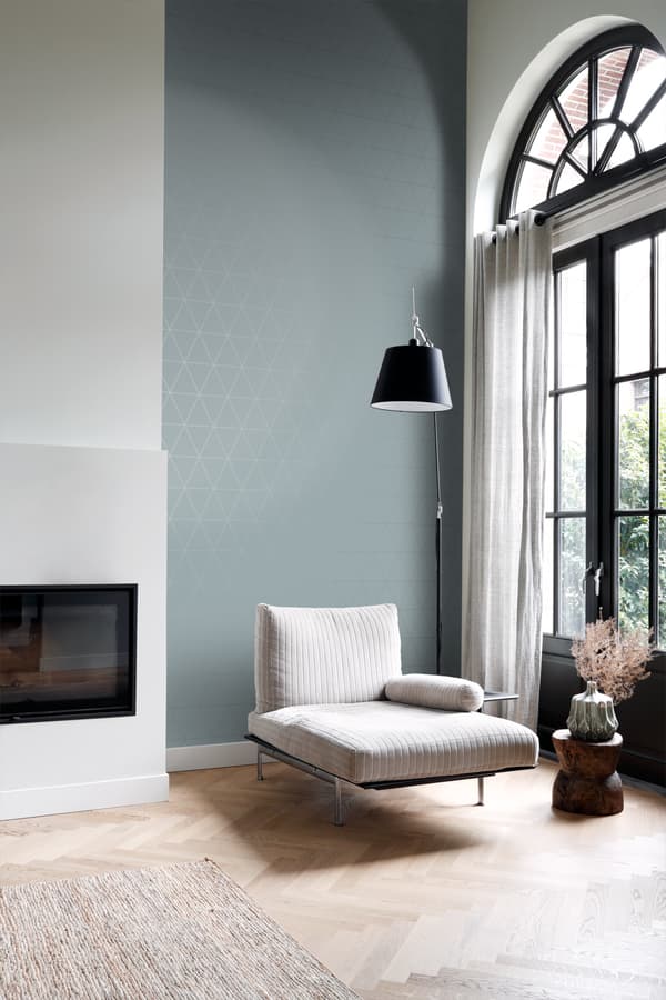 Origin Wallcoverings tapet grafiske trekanter gråblåt 0,53 x 10,05 m