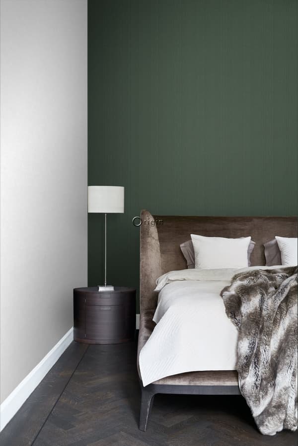 Origin Wallcoverings tapet vävd struktur mörkgrönt 0,53 x 10,05 m
