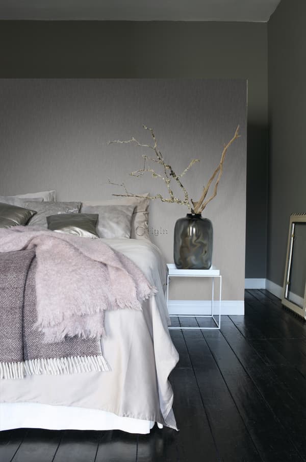 Origin Wallcoverings tapet gräsväv med linnestruktur mörkbrunt 53 cm x 10,05 m
