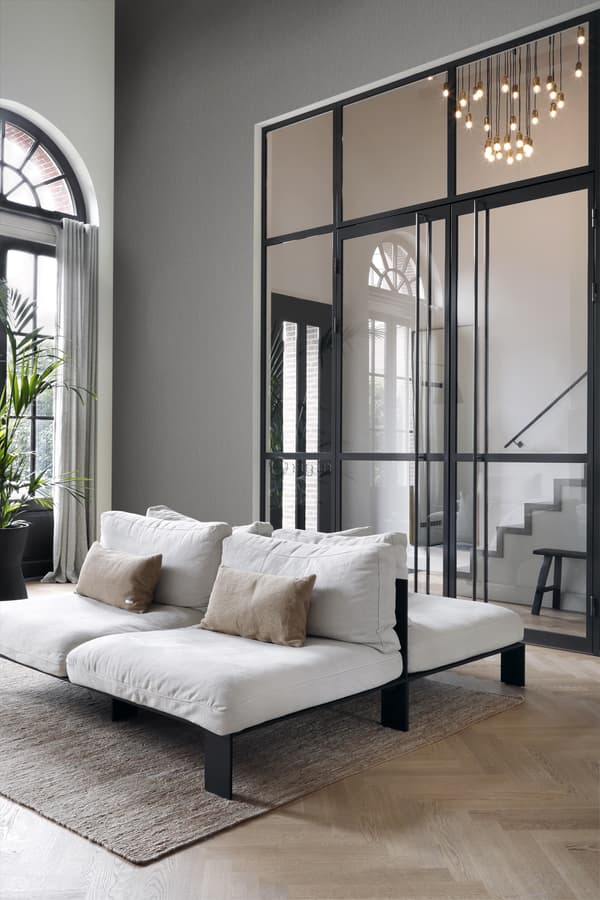 Origin Wallcoverings tapet gräsväv med linnestruktur mörkbrunt 53 cm x 10,05 m