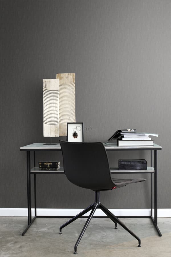 Origin Wallcoverings tapet gräsväv med linnestruktur mörkbrunt 53 cm x 10,05 m