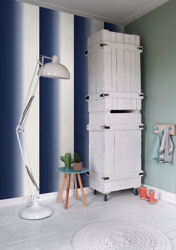 ESTAhome tapet doppfärgat motiv mörkblått 53 cm x 10,05 m