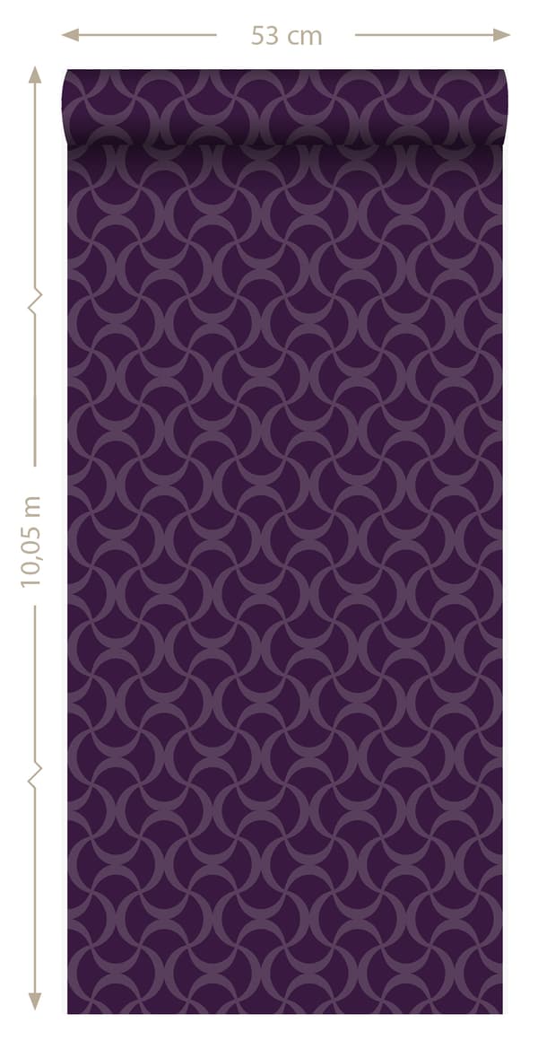 Origin Wallcoverings tapet grafik lilla 53 cm x 10,05 m