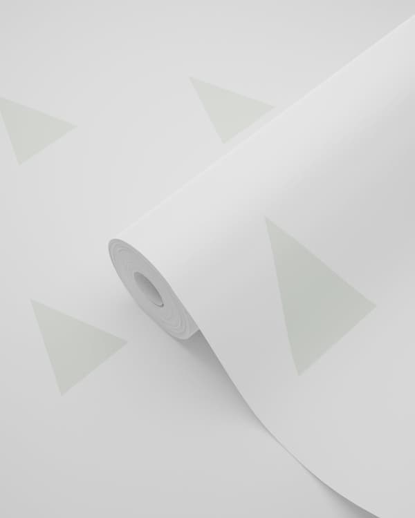 ESTAhome tapet små grafiska trianglar mintgrönt och vitt 53 cm x 10,05 m