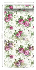 Miniatyrbillede 7 af 7: Origin Wallcoverings tapet roser lyserødt 53 cm x 10,05 m