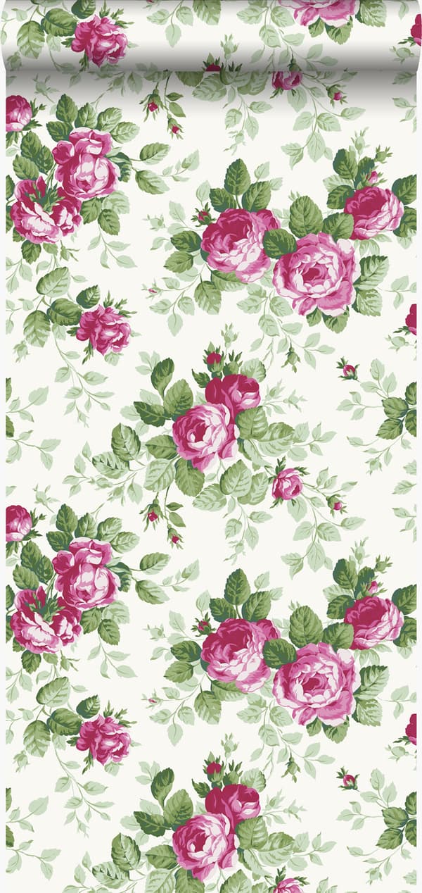 Origin Wallcoverings tapet roser lyserødt 53 cm x 10,05 m