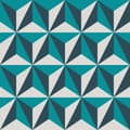 Miniatyrbild 5 av 6: Origin Wallcoverings tapet tredimensionell grafik turkost 53 cm x 10,05 m