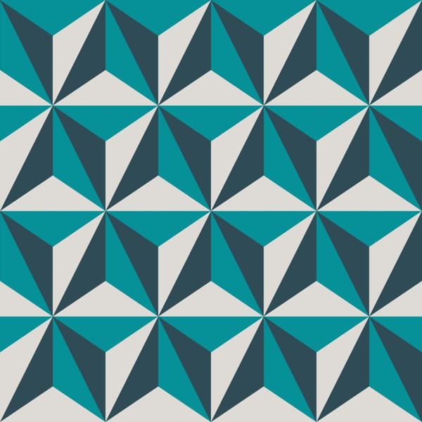 Origin Wallcoverings tapet tredimensionell grafik turkost 53 cm x 10,05 m