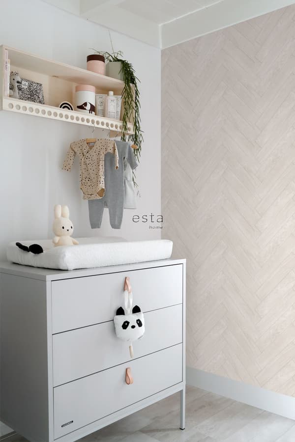 ESTAhome tapet trämotiv beige 0,53 x 10,05 m