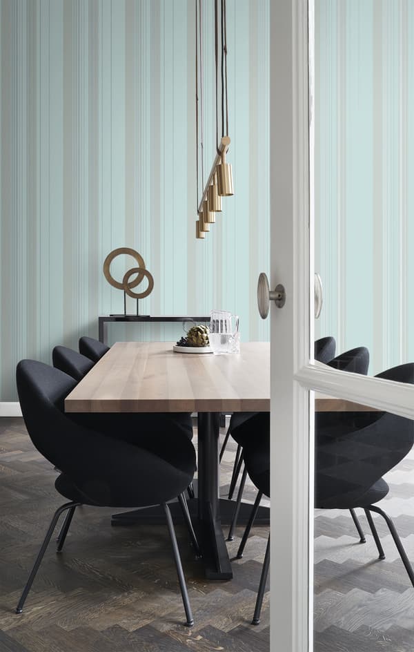 Origin Wallcoverings tapet striber havgrønt 53 cm x 10,05 m