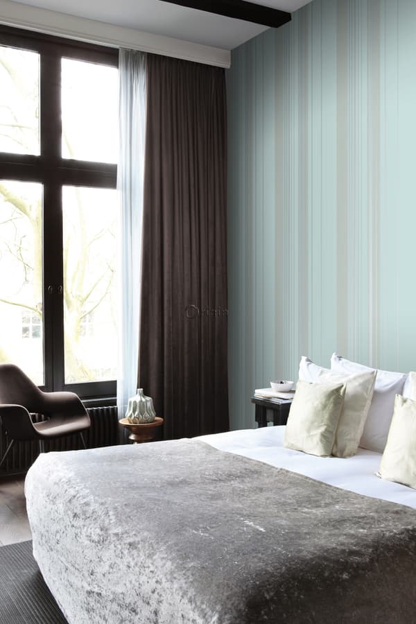 Origin Wallcoverings tapet striber havgrønt 53 cm x 10,05 m