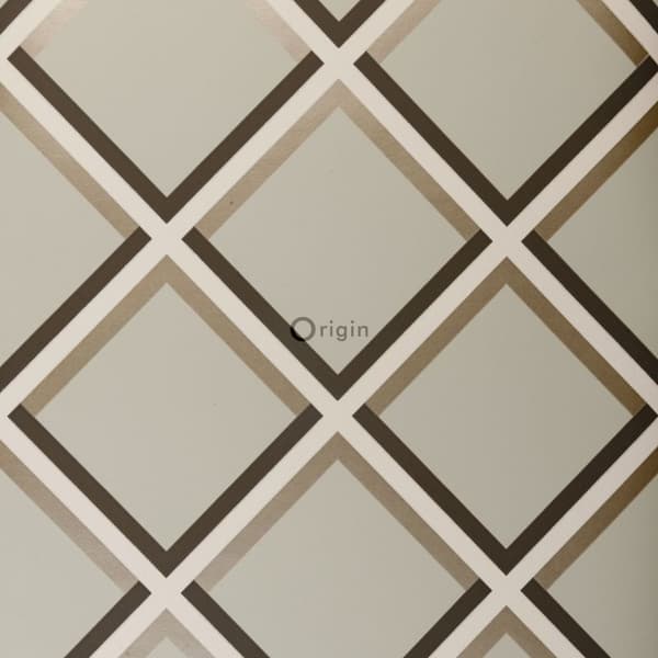 Origin Wallcoverings tapet geometriskt motiv grått 52 cm x 10,05 m