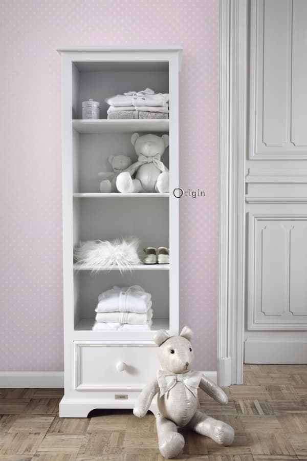 Origin Wallcoverings tapet prickar glänsande rosa 53 cm x 10,05 m