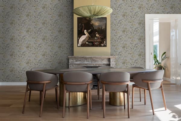 Origin Wallcoverings tapet blomster muldvarpegråt og brunt 53 cm x 10,05 m