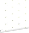 Miniatyrbillede 1 af 7: ESTAhome tapet grafisk motiv hvidt og guld 0,53 x 10,05 m