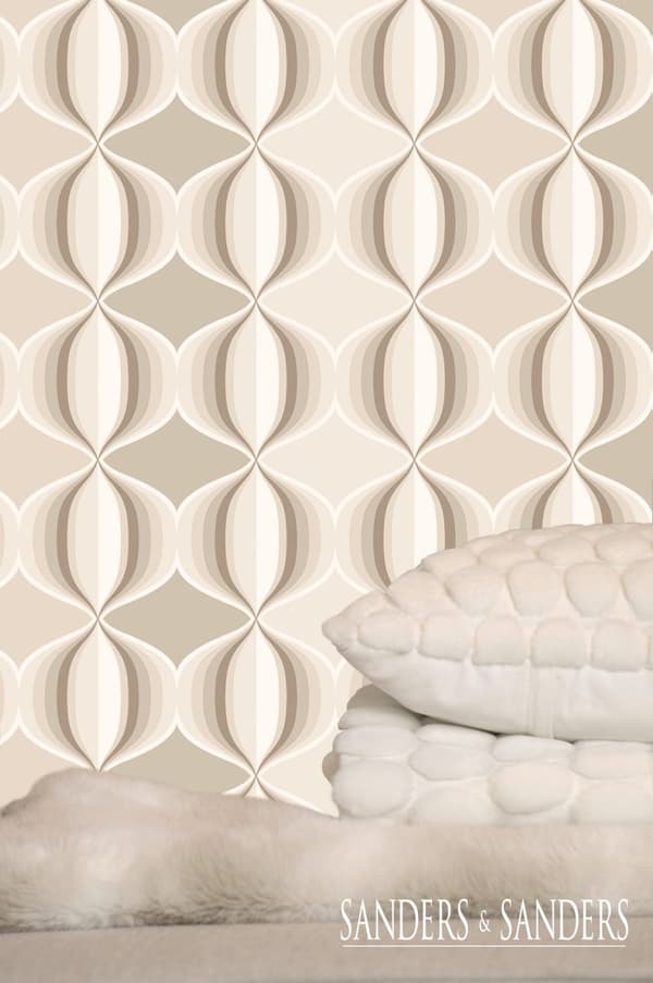 Sanders & Sanders tapet retromotiv beige - 935229 - 53 cm x 10,05 m