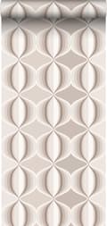 Miniatyrbild 1 av 5: Sanders & Sanders tapet retromotiv beige - 935229 - 53 cm x 10,05 m