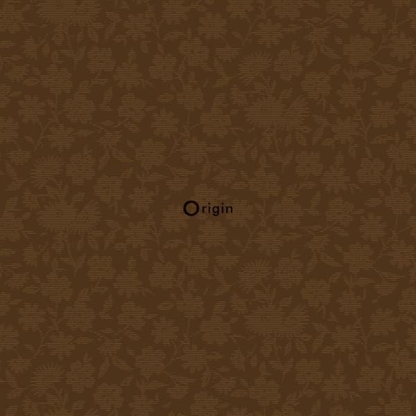 Origin Wallcoverings tapet blomster brunt og guldglinsende 53 cm x 10,05 m