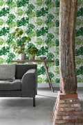 Miniatyrbild 6 av 7: ESTAhome tapet målade tropiska djungelblad tropiskt djungelgrönt - 138887 - 53 cm x 10,05 m