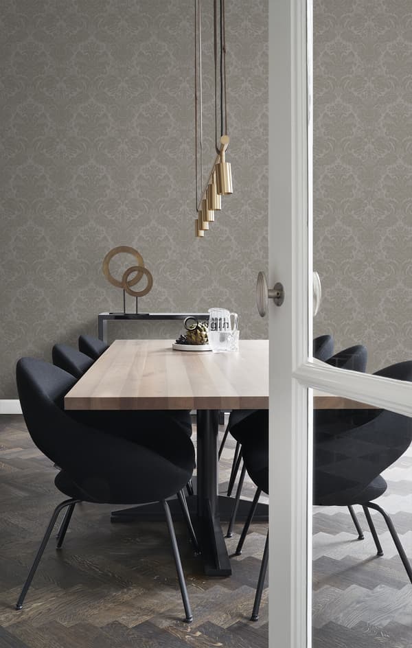 Origin Wallcoverings tapet ornament mulvarpegråt - 347033 - 53 cm x 10,05 m