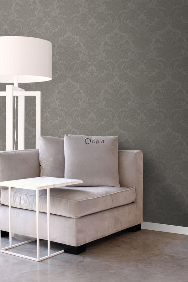 Origin Wallcoverings tapet ornament mulvarpegråt - 347033 - 53 cm x 10,05 m