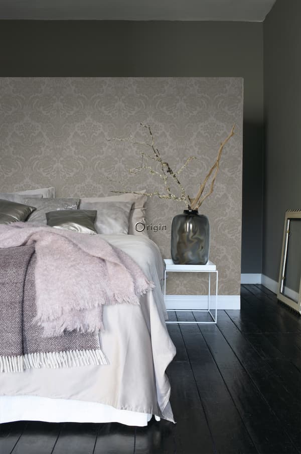 Origin Wallcoverings tapet ornament mulvarpegråt - 347033 - 53 cm x 10,05 m
