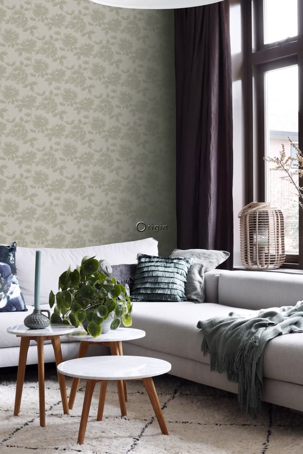 Origin Wallcoverings tapet rosor ljusbrunt 53 cm x 10,05 m