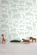 Miniatyrbillede 4 af 7: ESTAhome tapet dyr mintgrønt 0,53 x 10,05 m