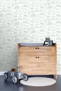 Miniatyrbillede 6 af 7: ESTAhome tapet dyr mintgrønt 0,53 x 10,05 m