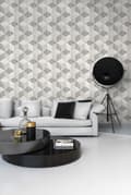 Miniatyrbild 4 av 8: Origin Wallcoverings tapet 3D marmor motiv beige och mullvadsgrått 53 cm x 10,05 m