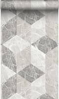 Miniatyrbild 1 av 8: Origin Wallcoverings tapet 3D marmor motiv beige och mullvadsgrått 53 cm x 10,05 m