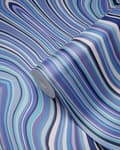 Miniatyrbild 5 av 7: Origin Wallcoverings tapet grafiska linjer blått och turkost 53 cm x 10,05 m