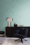 Miniatyrbild 5 av 7: Origin Wallcoverings tapet fjädrar lagungrönt 53 cm x 10,05 m