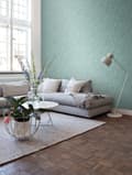 Miniatyrbild 6 av 7: Origin Wallcoverings tapet fjädrar lagungrönt 53 cm x 10,05 m