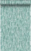 Miniatyrbild 1 av 7: Origin Wallcoverings tapet fjädrar lagungrönt 53 cm x 10,05 m