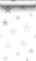 Miniatyrbild 1 av 7: Origin Wallcoverings tapet stjärnor matt vitt och glänsande silver 0,53 x 10,05 m