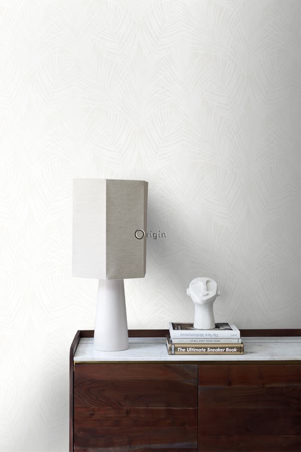 Origin Wallcoverings tapet palmeblade hvidt 0,53 x 10,05 m