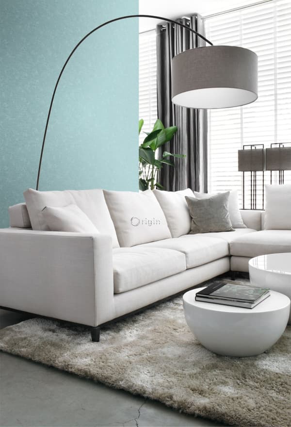 Origin Wallcoverings tapet ensfarvet isblåt 53 cm x 10,05 m
